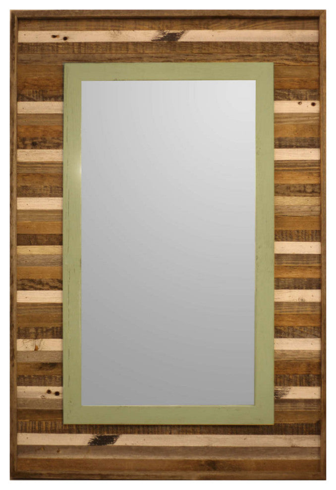 Summerland Barnwood Mirror 26"x35", White