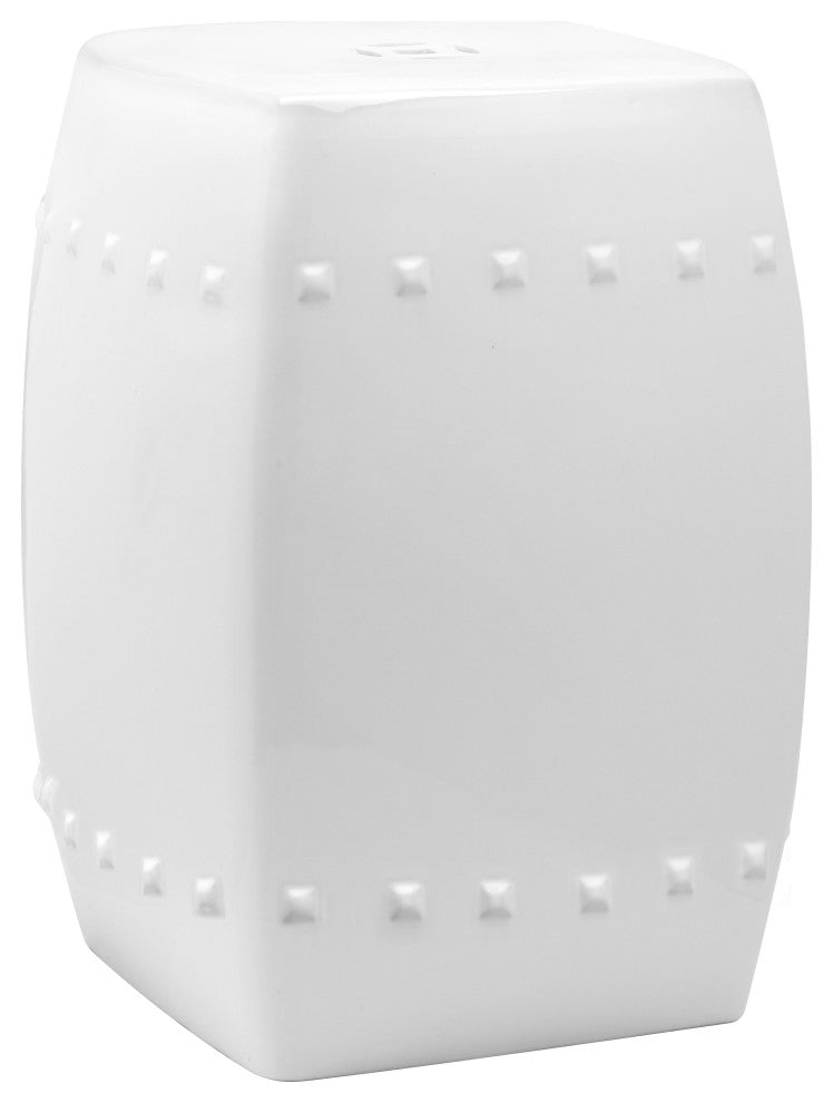 Safavieh Indoor-Outdoor Villa Garden Stool, White