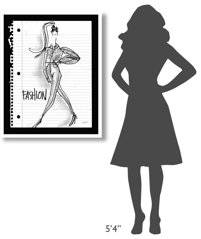 "Doodle Fashion" Digital Paper Print by Anne Tavoletti, 30"x37"