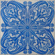 20"x20" R39 Styrofoam Ceiling Tile, White Blue