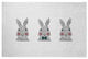 Bunny Triplets Easter Chenille Rug, Ocean Abyss Green, 4'x6'