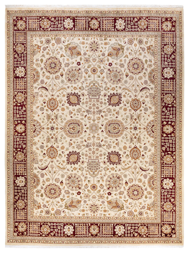 Puri, One-of-a-Kind Hand-Knotted Area Rug Ivory, 9'2"x12'2"
