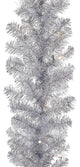 9' Pre-Lit Silver Point Pine Garland
