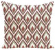 Candlelight Geometric Print Outdoor Pillow, Mahogany, 18"x18"