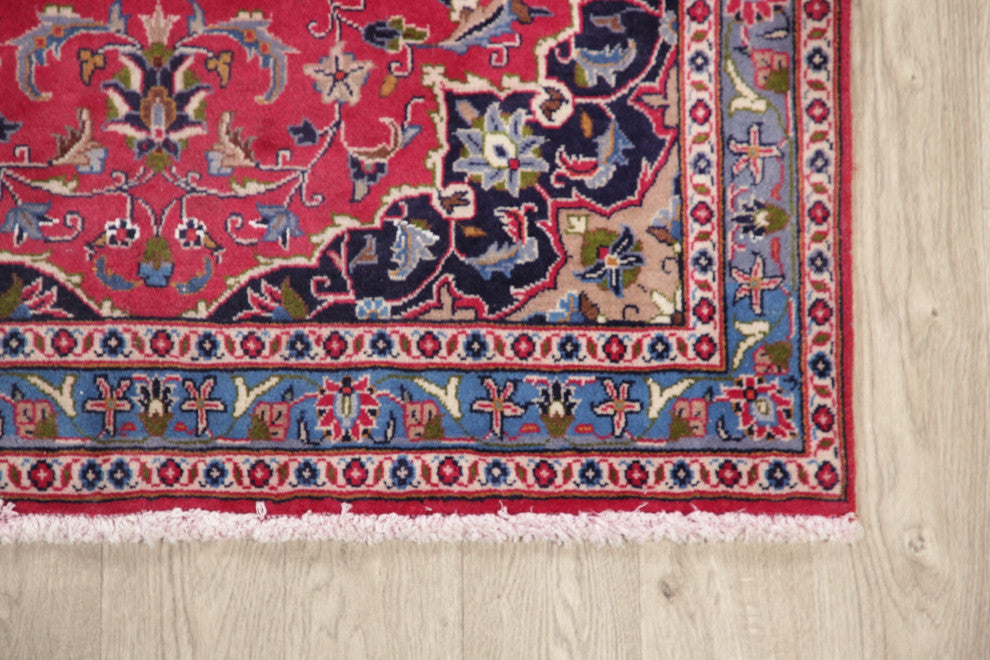 Consigned, Oriental Traditional Vintage Hand-Knotted Persian Area Rug, Red, 4x7