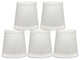 Cotton Chandelier Lamp Shades, 3x4x4", Off White, Set of 5