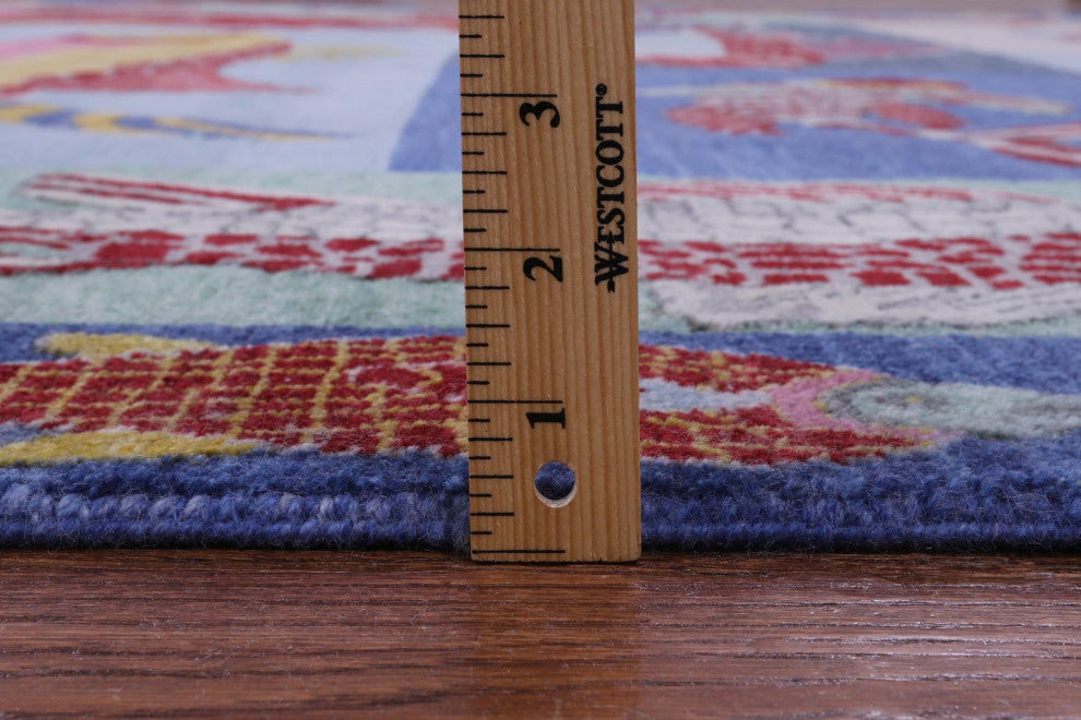 Hand Knotted Fish Design Gabbeh Rug 9' 1" X 12' 0" - Q13529