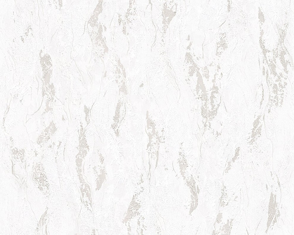 Ok6, Textile Natural Fresh Garden White Wallpaper Sample