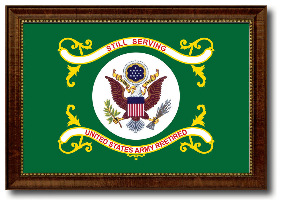 US Army Retired Military Flag Canvas Print, 21" x 30"
