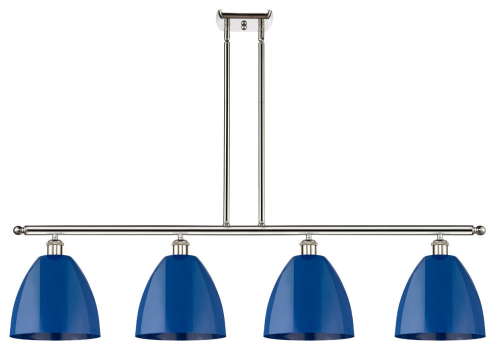 Innovations 516-4I-PN-MBD-9-BL-LED 4 Light Island Light, Polished Nickel