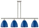 Innovations 516-4I-PN-MBD-9-BL-LED 4 Light Island Light, Polished Nickel