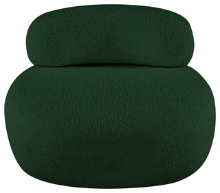 Venti Black Boucle Fabric Upholstered Set, Green, Chair