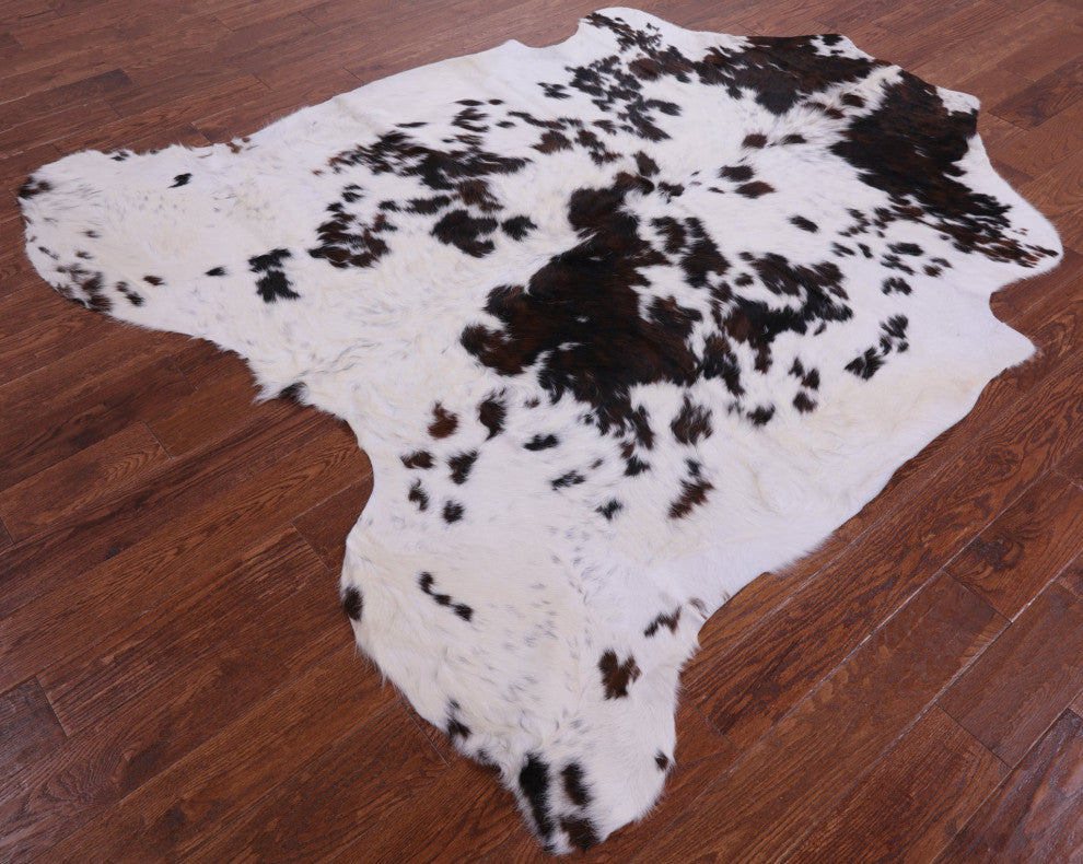 7' 4" X 6' 9" Organic Natural Hair-On Cowhide Area Rug C1712