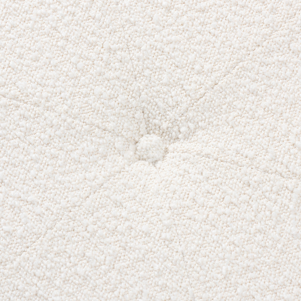 Dahlia Cream Boucle Fabric Collection, Footstool