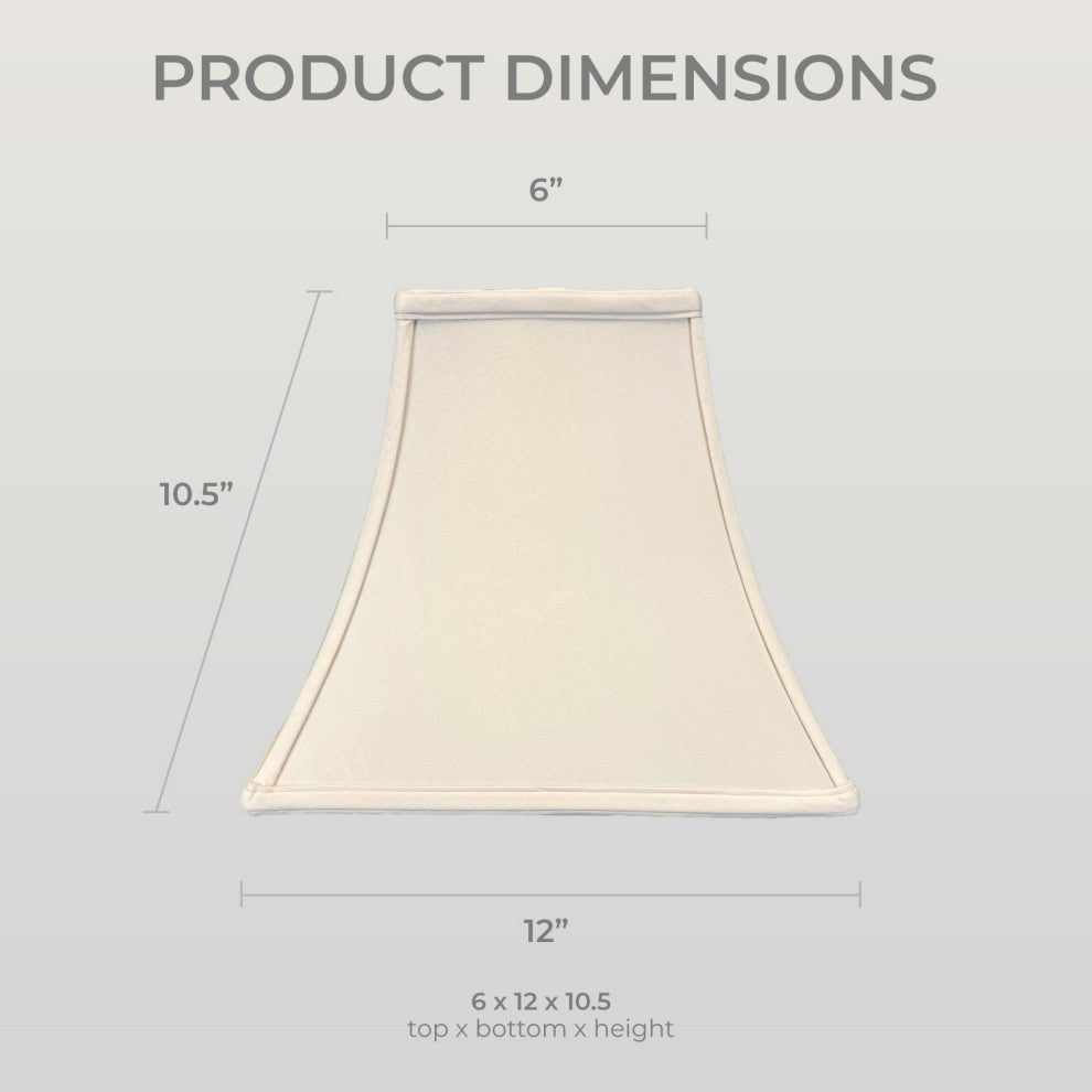 Royal Designs Square Bell Lamp Shade, Beige, 6x12x10.5, Single