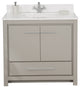 Mila Collection 36" Bathroom Vanity With Sink, Mirror, Countertop, Ash Gray