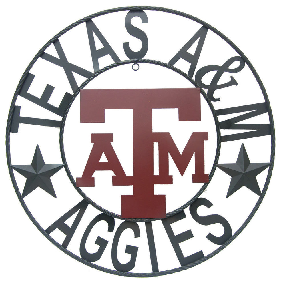 Texas A&M Aggies Star Wrought Iron Wall Decor, 24"