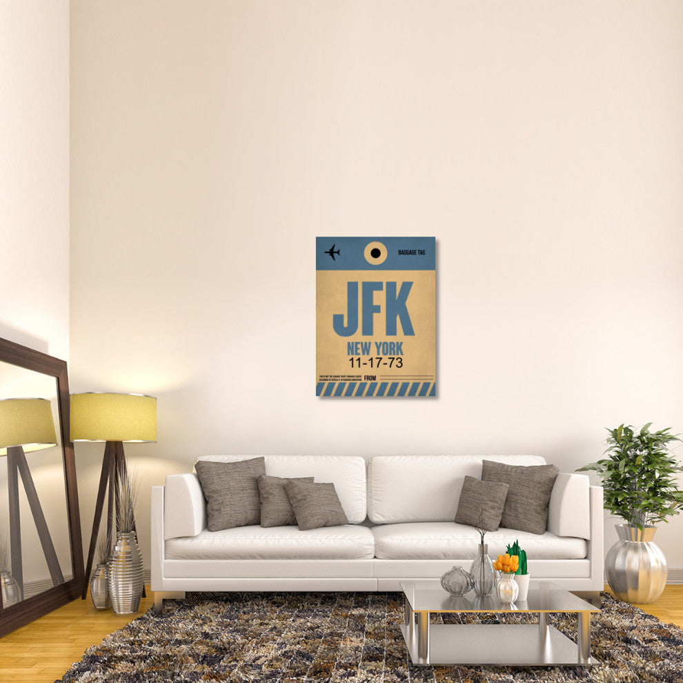 "JFK New York Luggage Tag 2" Fine Art Print