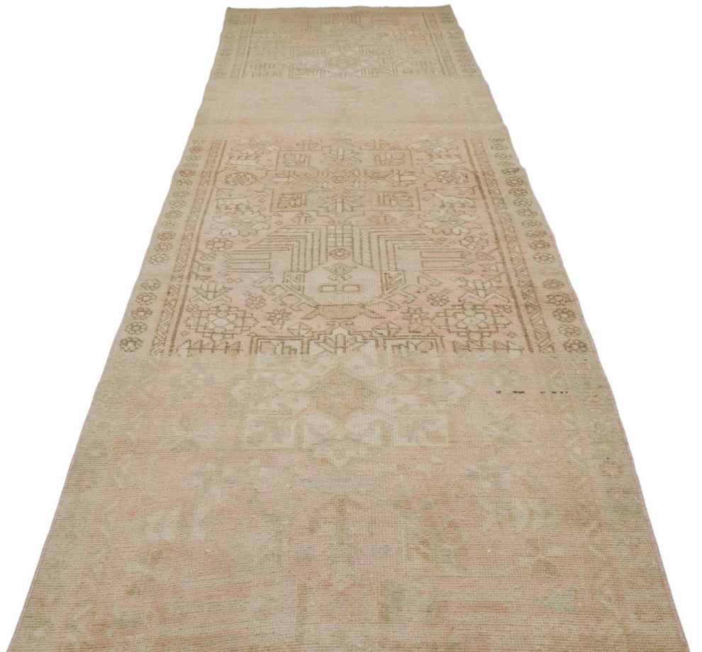 Vintage Oriental Hand-Knotted Runner - 3' 1" x 12' 2" (37 in. x 146 in.)