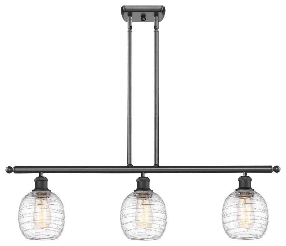 Innovations 516-3I-BK-G1013 3-Light Island Light, Matte Black
