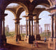 Antonio Joli Cappricio Of Roman Ruins with Classical Figures Gallery Wrap Canvas