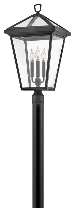Hinkley Alford Place 26" Lg Post Top / Pier Mount Lantern, Museum Black