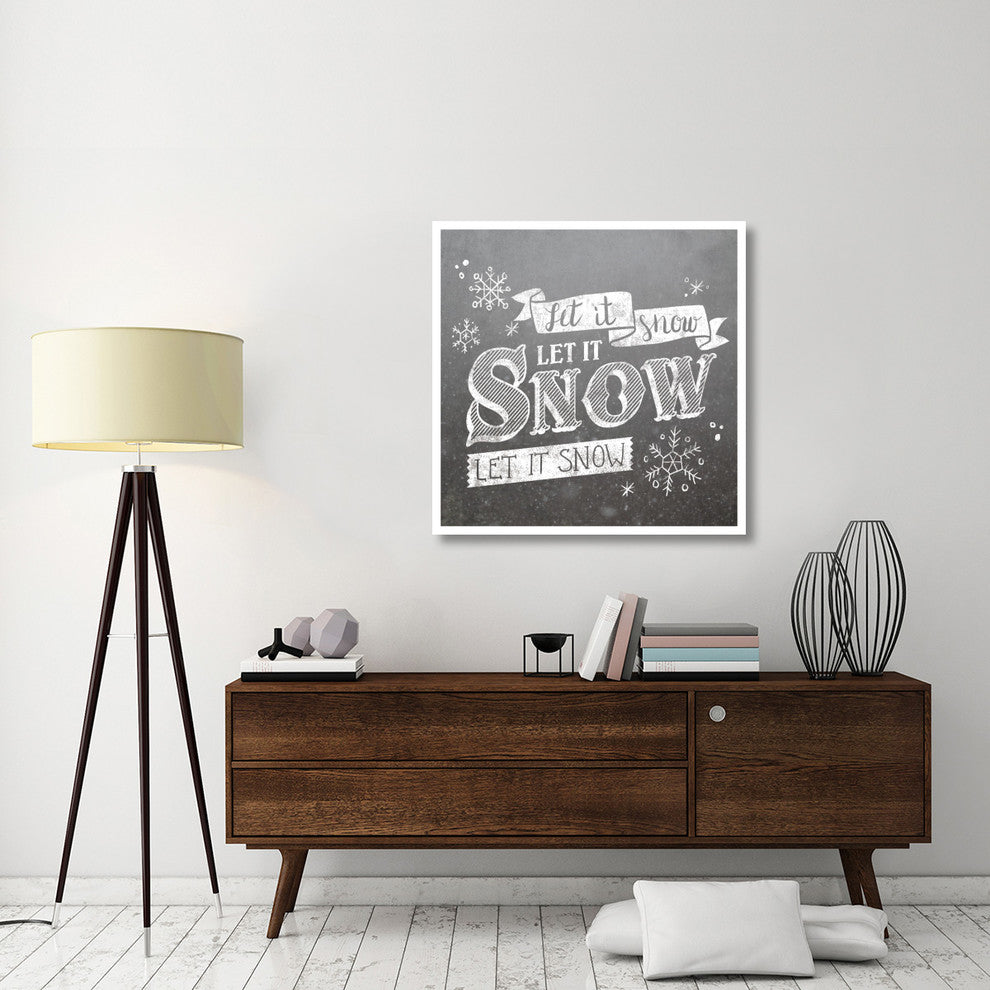 "Let it Snow" Digital Paper Print by Laura Marshall, 38"x38"