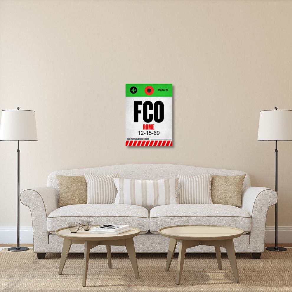 "FCO Rome Luggage Tag 1" Fine Art Print