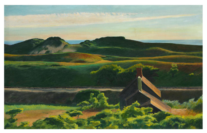 "Hills, South Truro, 1930" Digital Paper Print by Edward Hopper, 24"x16"