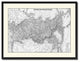 Russia Siberia Vintage B&W Map Canvas Print, 28"x37"