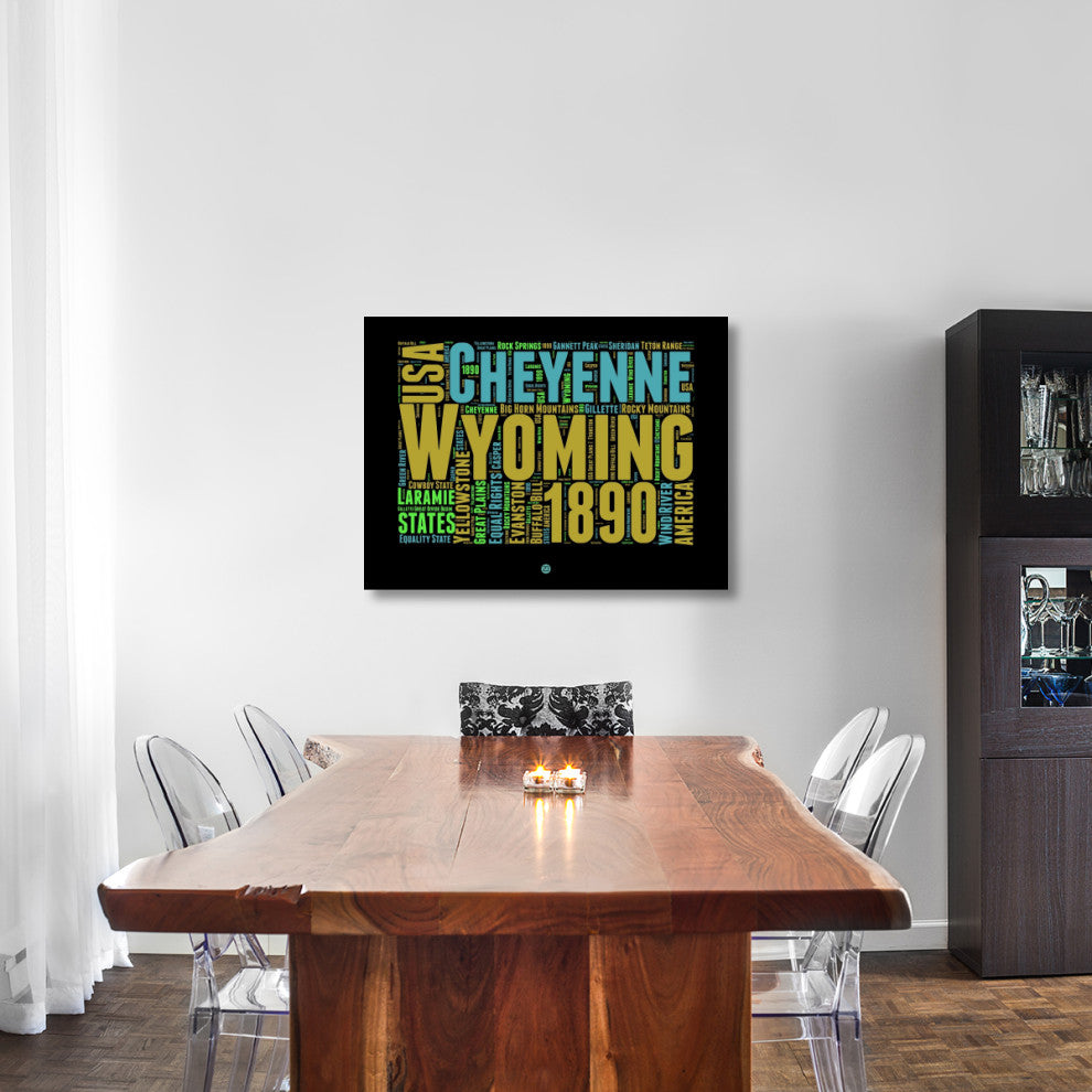 "Wyoming Word Cloud 1" Fine Art Print