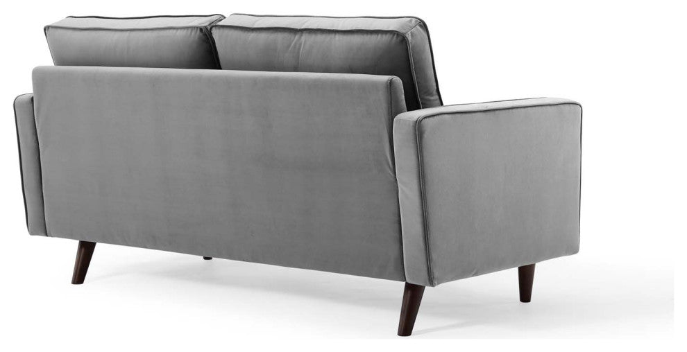 Valour Performance Velvet Loveseat - Gray