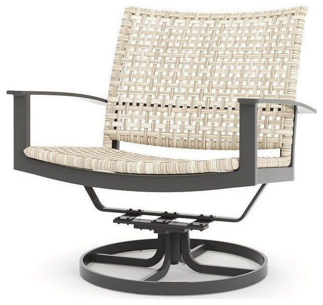Jasper Swivel Rocker Lounge Chair, Textured Pewter