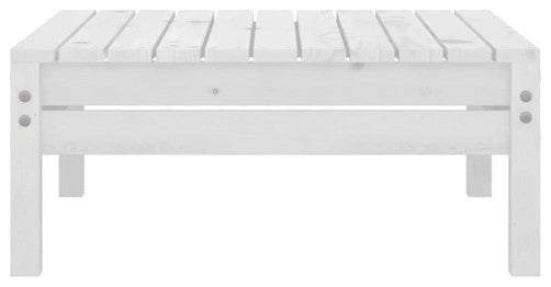 vidaXL Patio Furniture Set 3 Piece Wooden Conversation Set Solid Wood Pine White