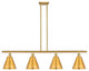 Ballston Cone Island Light, Satin Gold, Satin Gold