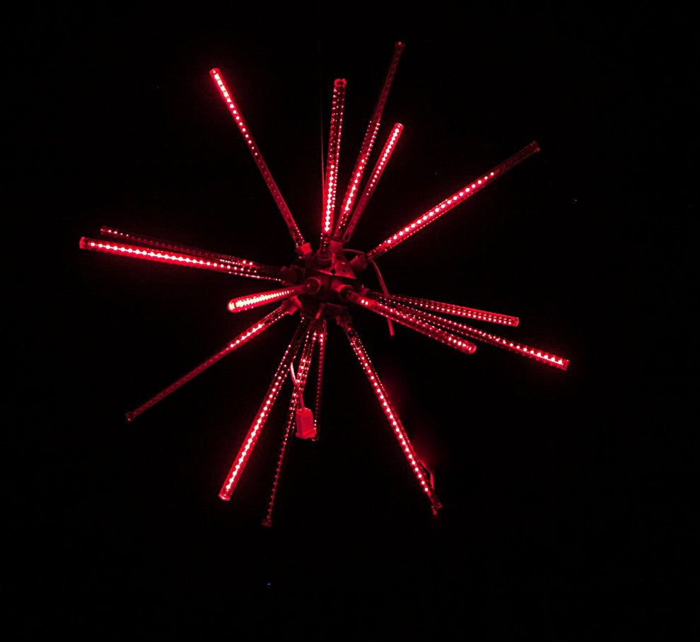 30" Animated Red LED Star Burst