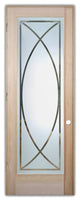 Interior Prehung Door or Interior Slab Door - Arcs - Douglas Fir (stain...