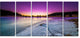 Sunrise over Frozen Lake, Landscape Canvas Art Print, 60"x28", 5 Panels