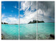 "Bora Bora French Polynesia Panorama" Metal Wall Art, 3 Panels, 36"x28"
