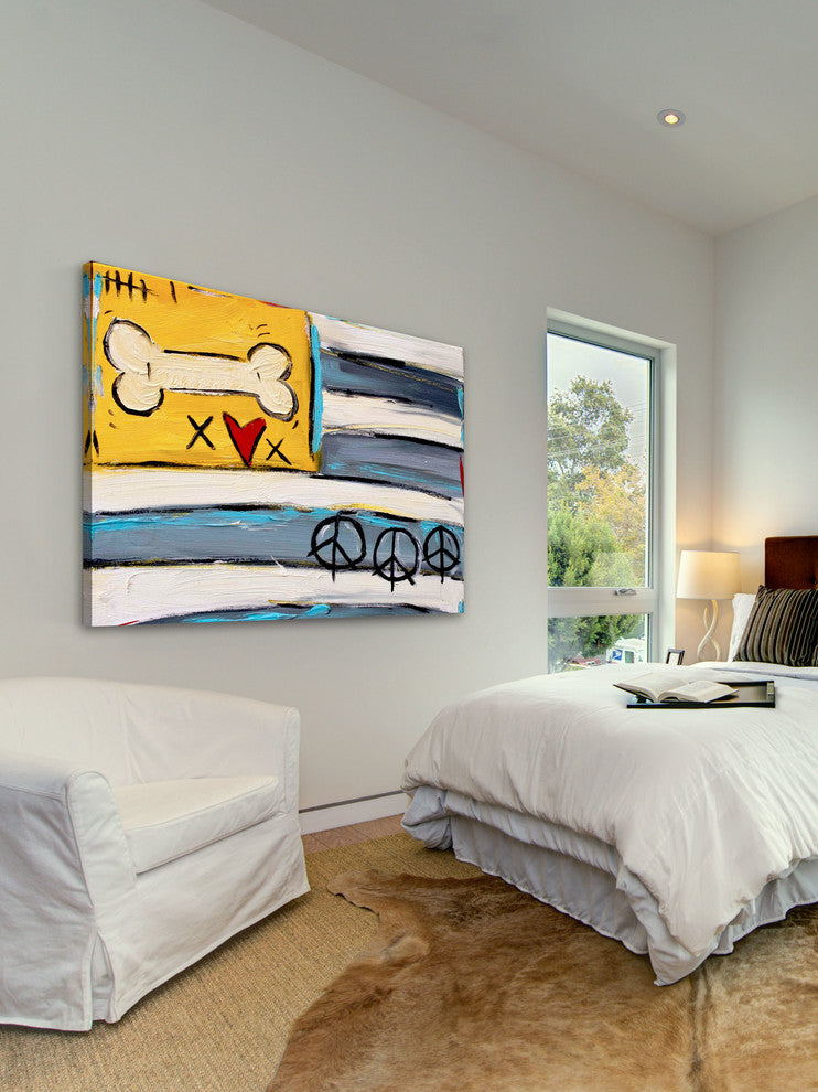 "Peace Bone Flag" Painting Print on Canvas by Tori Campisi