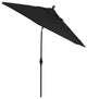 9' Bronze Collar Tilt Crank Aluminum Umbrella, Black Olefin