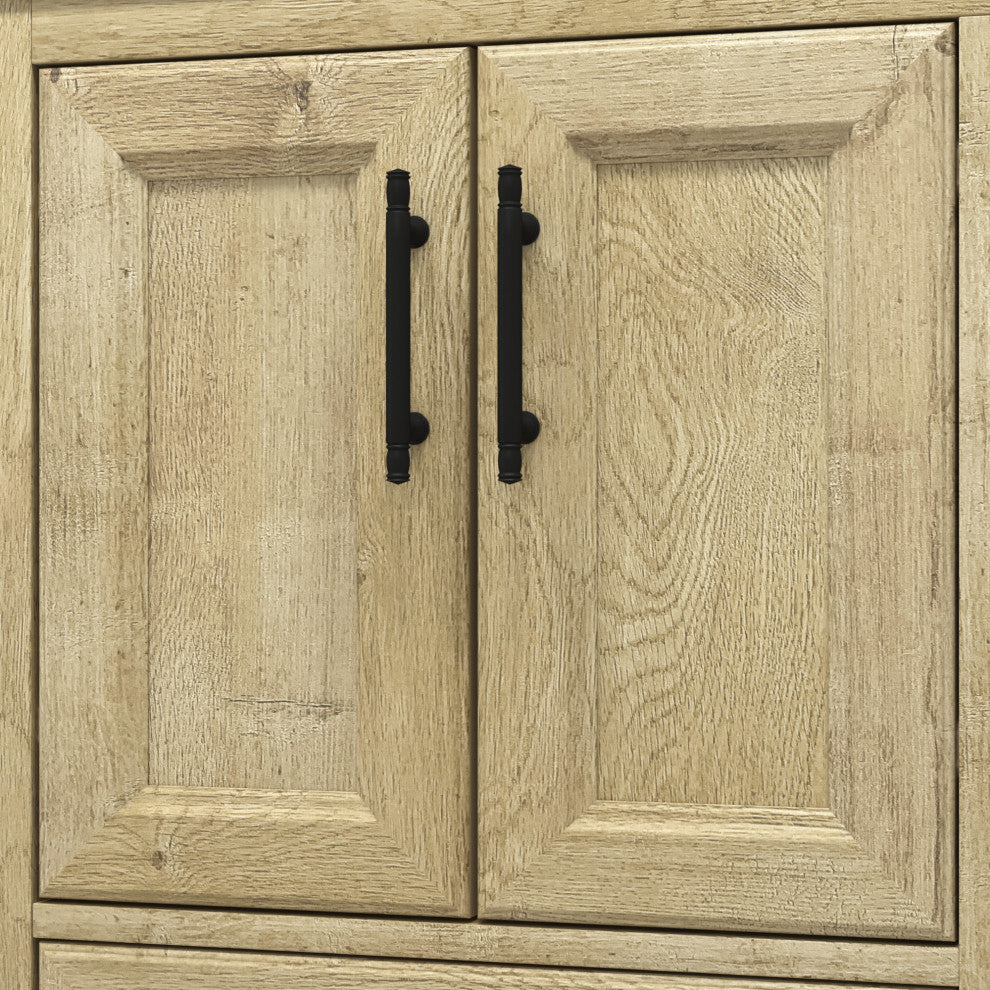 VIV 36" Solid Wood Freestanding Bathroom Vanity, Left Side Drawers, Oak