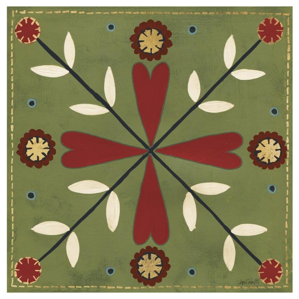 "Festive Tiles II" Digital Paper Print by Anne Tavoletti, 42"x42"