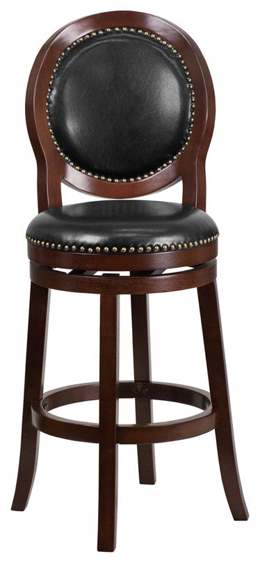 30" Cappuccino Wood Stool
