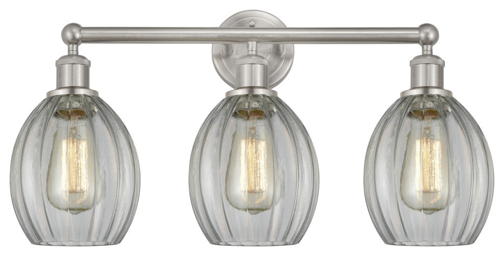 Innovations 616-3W-SN-G82 Eaton 3 Light Bath Vanity Light, Brushed Satin Nickel