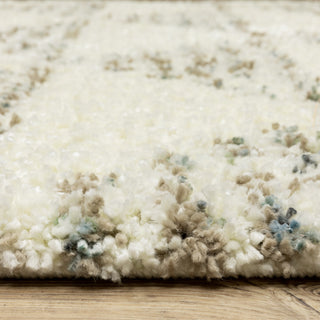 Aurora Geometric Ivory/Multi Indoor Area Rug, Ivory, 9'10" x 12'10"