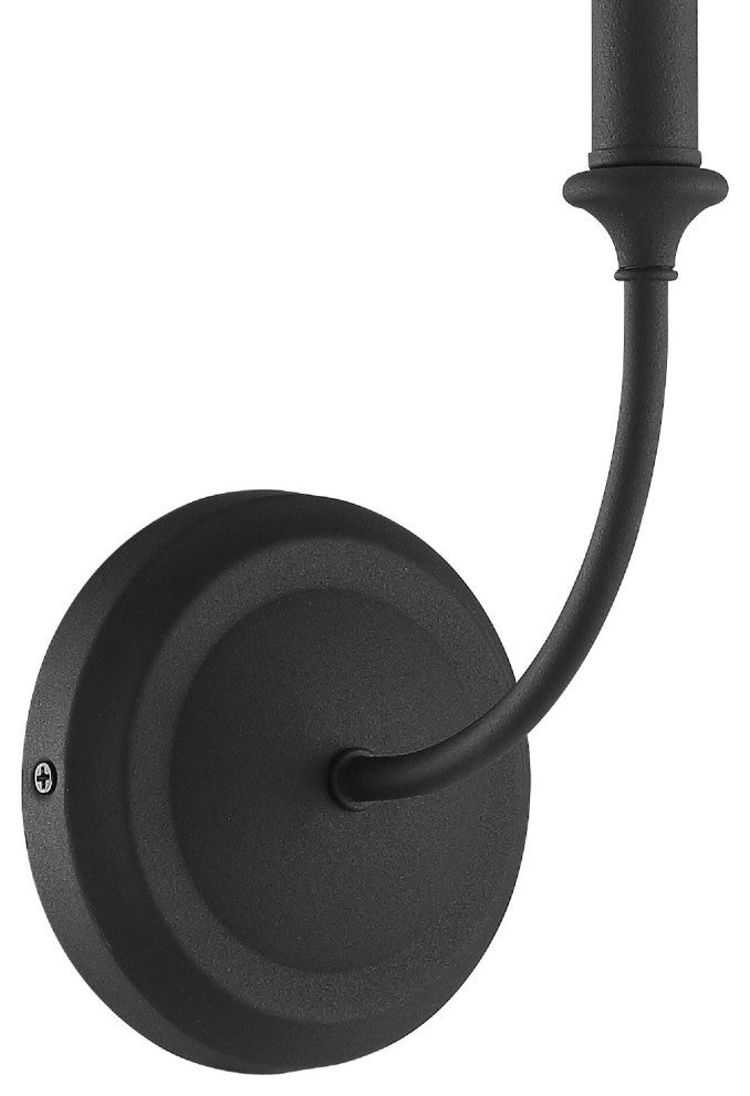 Libby Langdon for Crystorama Sylvan 1 Light Black Forged Sconce