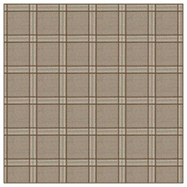 Jute Herrington Plaid Area Rug Milliken Tactesse Nylon, SQ 10'x10'