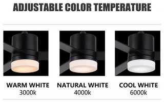 52" 3-Blade LED Ceiling Fan With Remote Control and Light Kit