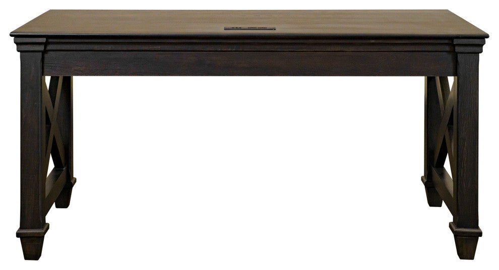 Traditional Wood Writing Desk Dark Brown